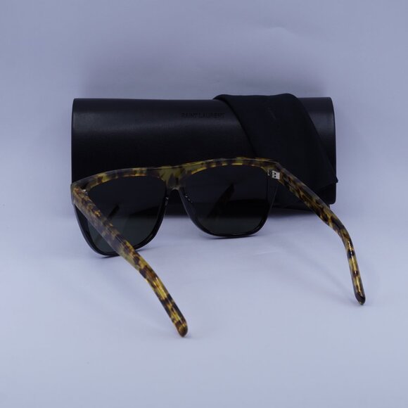 Saint Laurent SL1 010 Sunglasses Havana/Black Square Frame, Grey Lenses - Picture 11 of 12